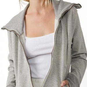 Free People Movement Zip Up Long Sleeve Knit Heather Grey Jacket Size Small NEW